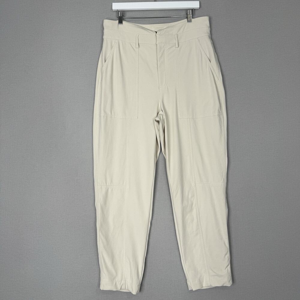 Banana Republic Womens Pants 14 Transition Cream White Refined Utility Old Money